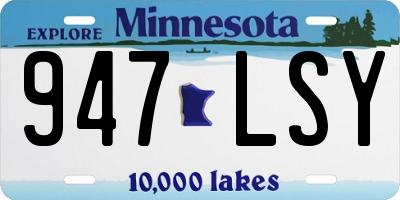 MN license plate 947LSY