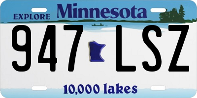 MN license plate 947LSZ
