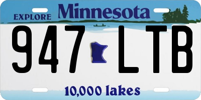 MN license plate 947LTB