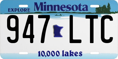 MN license plate 947LTC