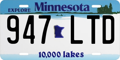 MN license plate 947LTD