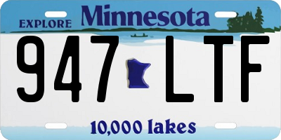 MN license plate 947LTF