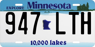 MN license plate 947LTH
