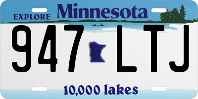 MN license plate 947LTJ