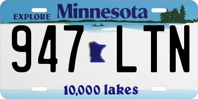 MN license plate 947LTN