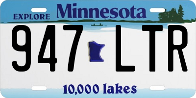 MN license plate 947LTR