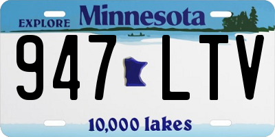 MN license plate 947LTV