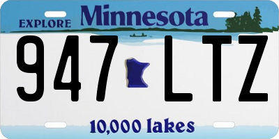 MN license plate 947LTZ