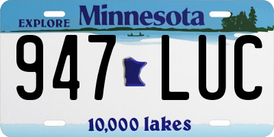 MN license plate 947LUC
