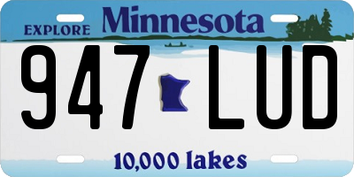 MN license plate 947LUD