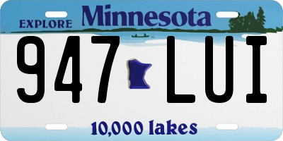 MN license plate 947LUI
