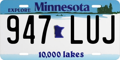 MN license plate 947LUJ