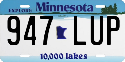 MN license plate 947LUP