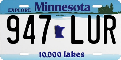 MN license plate 947LUR