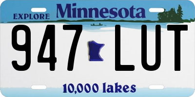 MN license plate 947LUT