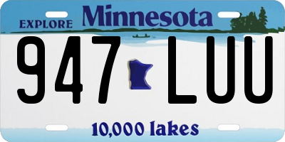 MN license plate 947LUU