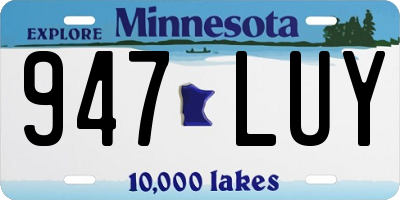 MN license plate 947LUY