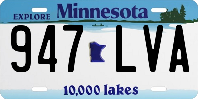 MN license plate 947LVA