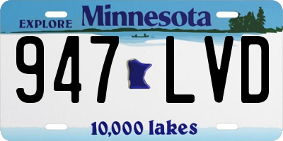 MN license plate 947LVD