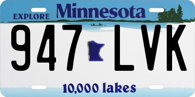 MN license plate 947LVK