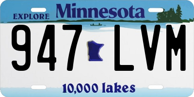MN license plate 947LVM
