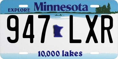 MN license plate 947LXR