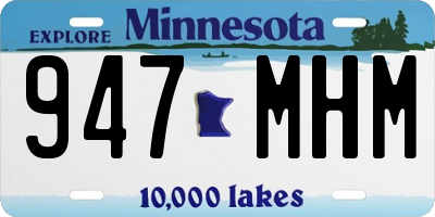 MN license plate 947MHM