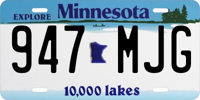 MN license plate 947MJG