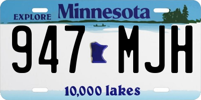 MN license plate 947MJH
