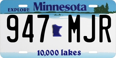 MN license plate 947MJR