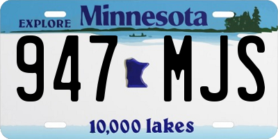 MN license plate 947MJS