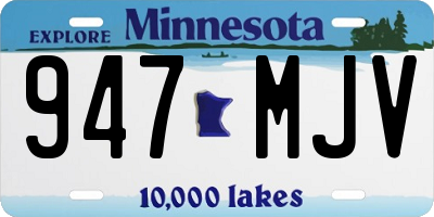 MN license plate 947MJV