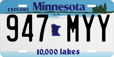 MN license plate 947MYY
