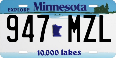MN license plate 947MZL