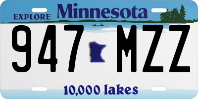 MN license plate 947MZZ