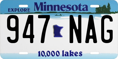 MN license plate 947NAG