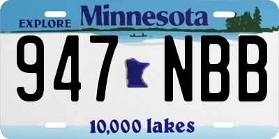 MN license plate 947NBB