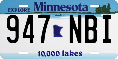 MN license plate 947NBI