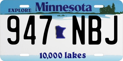 MN license plate 947NBJ