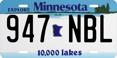 MN license plate 947NBL