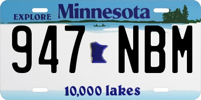 MN license plate 947NBM