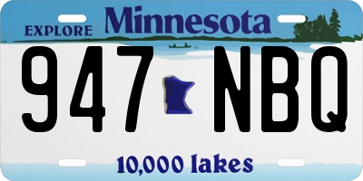 MN license plate 947NBQ