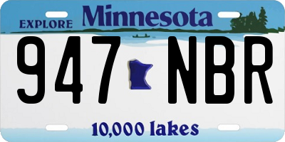 MN license plate 947NBR