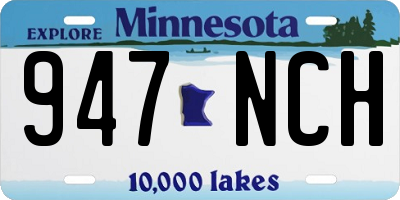 MN license plate 947NCH
