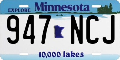 MN license plate 947NCJ