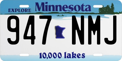MN license plate 947NMJ