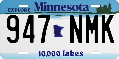 MN license plate 947NMK