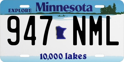 MN license plate 947NML