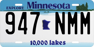 MN license plate 947NMM