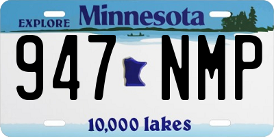 MN license plate 947NMP